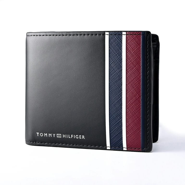 【名入れ可有料】高品質ヨーロッパ輸入モデル トミーヒルフィガー TOMMY HILFIGER 二つ折り財布 小銭入れ付 CORP CC AND COIN メンズ ブラック AM0AM12782 BDS BLACK ウォレット 折財布【スペシャルラッピング660円(別売り)】