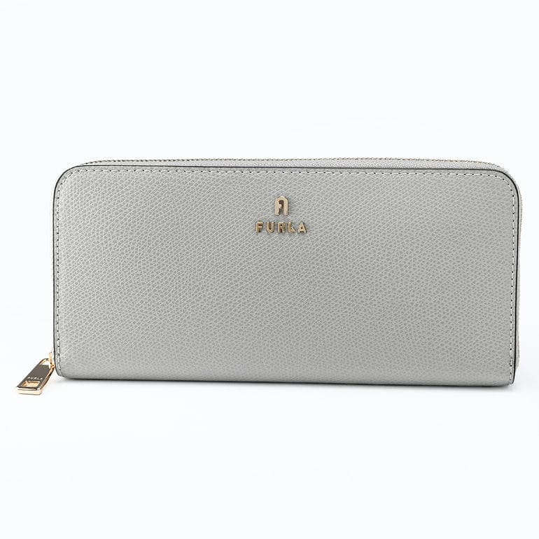 フルラ FURLA 長財布 ラウンドファスナー CAMELIA カメリア ジップアラウンド レディース ライトグレー WP00313 ARE000 3402S ウォレット 箔押し 純正紙袋・リボン付属 【スペシャルラッピング660円(別売り)】