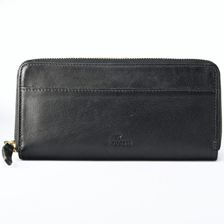 イルビゾンテ IL BISONTE 長財布 小銭入れ付 ラウンドファスナー メンズ レディース バケッタレザー ブラック SZW056PV0001BK128B ウォレット【スペシャルラッピング660円(別売り)】