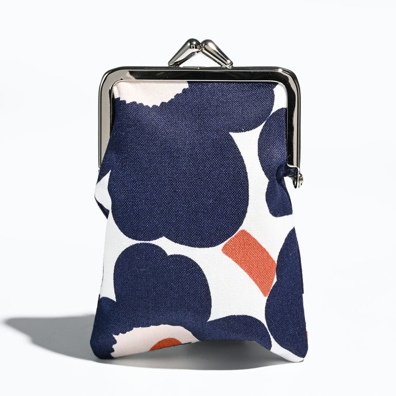 マリメッコ marimekko 小物入れ ポーチ がま口 クッカロ ミニ ウニッコ ネイビーブルー 73398 073398 157 北欧雑貨 ネコポス限定 送料無料<br>【スペシャルラッピング660円(別売り)】
