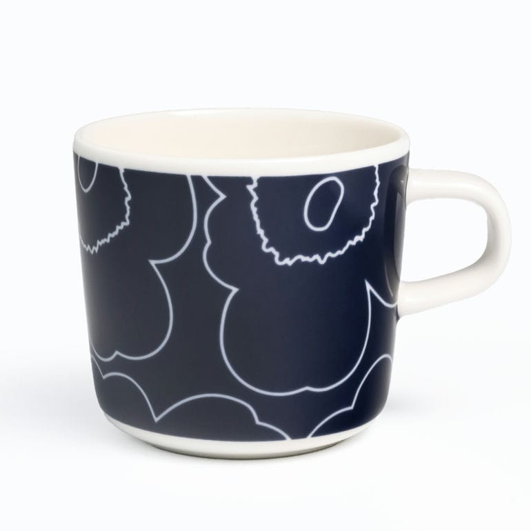 【名入れ可有料】マリメッコ marimekko コーヒーカップ マグカップ 200ml 60周年記念 ピイルト ウニッコ KAHVIKUPPI ダークブルー 73574 073574 150 洋食器 テーブルウェア 北欧食器 北欧デザイン 【スペシャルラッピング660円(別売り)】