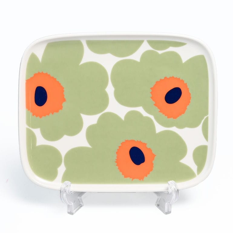 【名入れ可有料】マリメッコ marimekko プレート 15cm×12cm ウニッコ LAUTANEN グリーン 73349 073349 162 小皿 スモール 洋食器 北欧食器 北欧デザイン【スペシャルラッピング660円(別売り)】