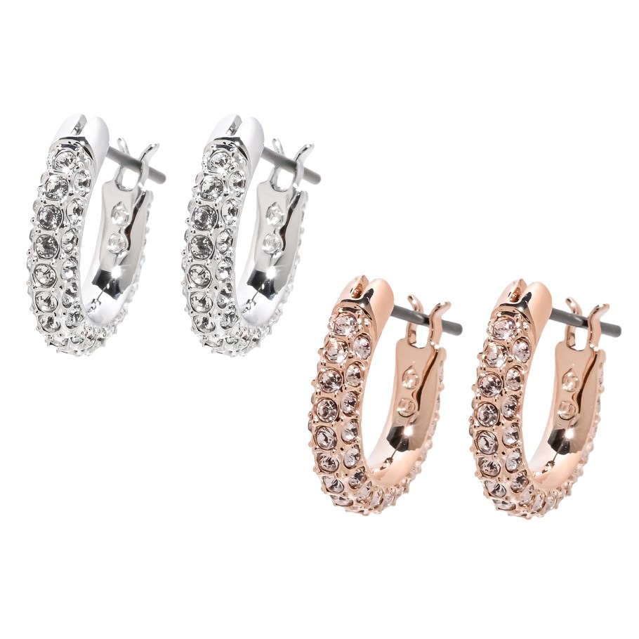 スワロフスキー SWAROVSKI ピアス レディース Dextera フープピアス シルバー ローズゴールド 5446004 5446008【スペシャルラッピング660円(別売り)】