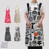 マリメッコ marimekko エプロン Pieni Unikko ウニッコ オフホワイト