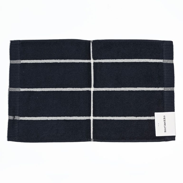 【刺しゅう名入れ可有料】マリメッコ marimekko ゲストタオル 50×30cm フェイスタオル TIILISKIVI VIERASPYYHE ブラック 72795 072795 910 北欧雑貨 北欧デザイン  ネコポス限定 送料無料<br>【スペシャルラッピング660円(別売り)】