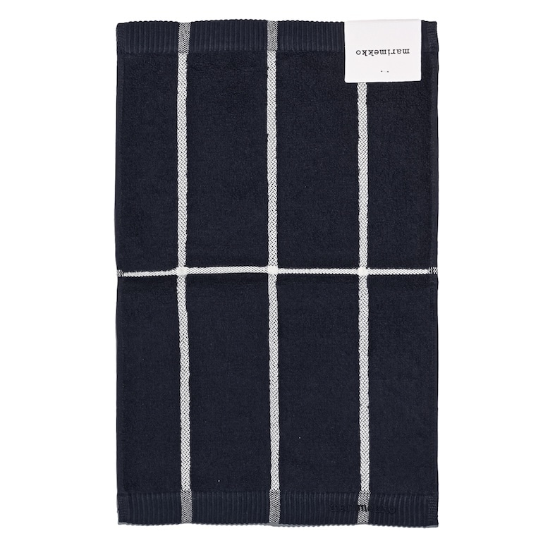【刺しゅう名入れ可有料】マリメッコ marimekko ゲストタオル 50×30cm フェイスタオル TIILISKIVI VIERASPYYHE ブラック 72795 072795 910 北欧雑貨 北欧デザイン  ネコポス限定 送料無料<br>【スペシャルラッピング660円(別売り)】