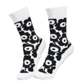 マリメッコ marimekko レディース ソックス 靴下 くつ下 KIRMAILLA Unikko ウニッコ ブラック ホワイト 全2サイズ 91498 091498 190 北欧雑貨 北欧デザイン