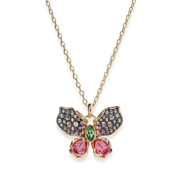 スワロフスキー SWAROVSKI ネックレス Idyllia イディリア 蝶 蝶々 チョウ マルチカラー ゴールド 5709950 ジュエリー アクセサリー【スペシャルラッピング660円(別売り)】