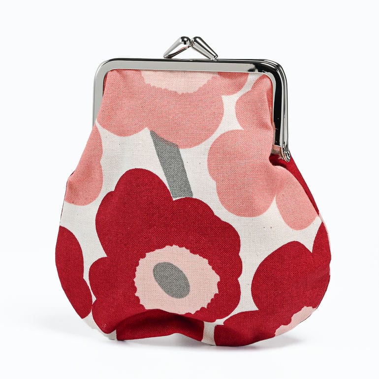 マリメッコ marimekko 小物入れ ポーチ がま口 ミニ ウニッコ ピエ二 ダークチェリー サーモンレッド 73416 073416 384 北欧雑貨 北欧デザイン ネコポス限定 送料無料<br>【スペシャルラッピング660円(別売り)】