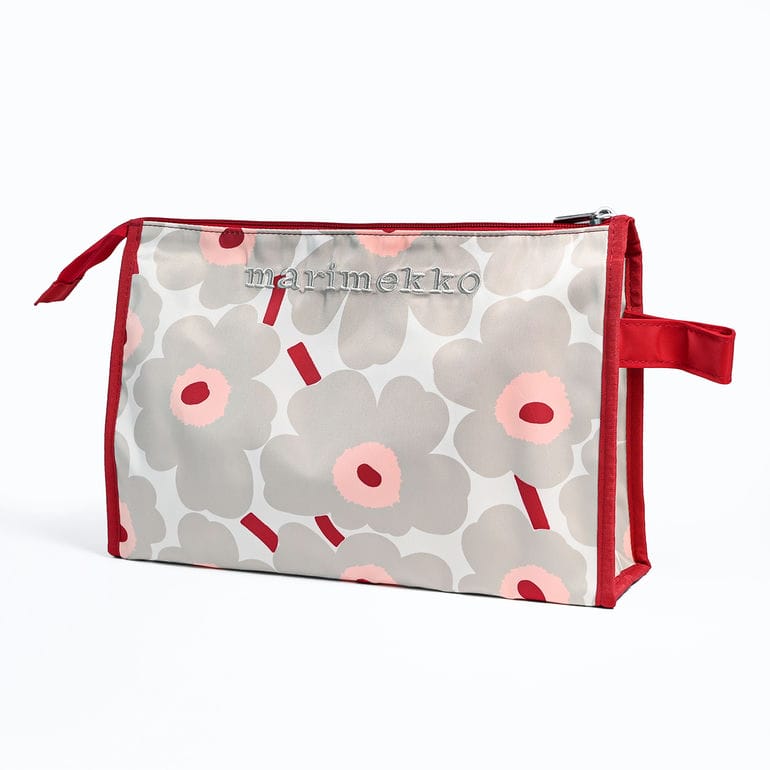 マリメッコ marimekko コスメバッグ 化粧ポーチ 小物入れ メディア2 ミニ ウニッコ ダークチェリー サーモンレッド ベージュ 73444 073444 193 北欧雑貨 北欧デザイン ネコポス限定 送料無料<br>【スペシャルラッピング660円(別売り)】