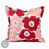 マリメッコ marimekko クッションカバー 50×50cm ウニッコ ピエ二 ダークチェリー サーモンレッド 73421 073421 384 ヌードクッション別売り 北欧雑貨 北欧デザイン  