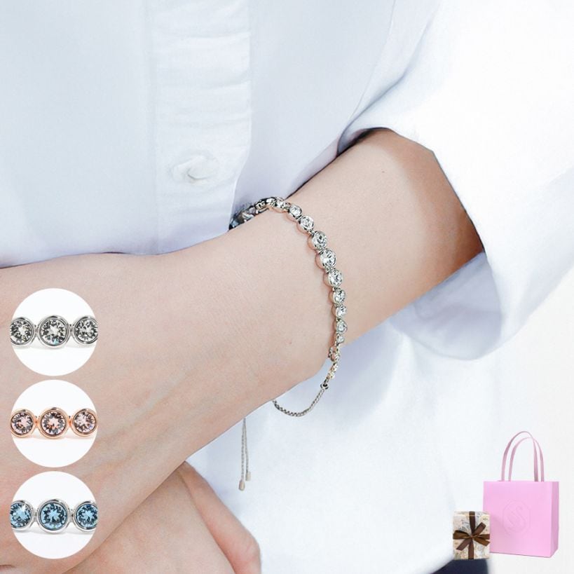 【スペシャルラッピング付き】【純正紙袋付き】スワロフスキー SWAROVSKI ブレスレット 全3種 ギフトセット 23種類から選べるスペシャルラッピング Imber Tennis グラデーション レディース ジュエリー アクセサリー