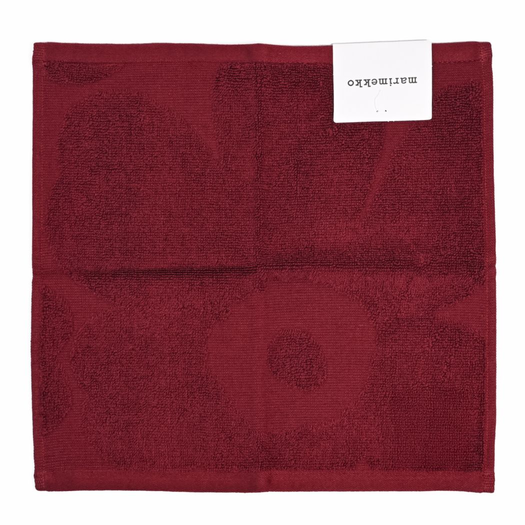 【刺しゅう名入れ可有料】マリメッコ marimekko ハンドタオル 32cm ミニタオル ハンカチ Unikko ウニッコ ソリッド MINIPYYHE バーガンディ 74282 074282 330 北欧雑貨 北欧デザイン  ネコポス限定 送料無料<br>【スペシャルラッピング660円(別売り)】