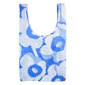 【刺しゅう名入れ可有料】マリメッコ marimekko エコバッグ 買い物袋 スマートバッグ Unikko ウニッコ ブルー 93925 093925 515 北欧雑貨 北欧デザイン  クロネコゆうパ