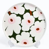 【名入れ可有料】マリメッコ marimekko プレート 25cm Unikko ウニッコ グリーン 73858 073858 163 大皿 洋食器 北欧食器 北欧デザイン 【スペシャルラッピング66