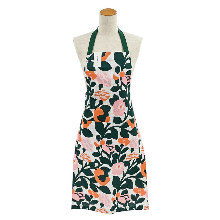【刺しゅう名入れ可有料】マリメッコ marimekko エプロン ピエ二 Pieni GreenGreen グリーン 73831 073831 163 北欧雑貨 北欧デザイン  ネコポス限定 送料無料<br>【スペシャルラッピング660円(別売り)】