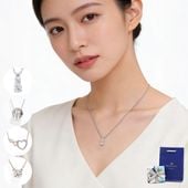 スワロフスキー SWAROVSKI ネックレス Swan スワン クリア ブルー