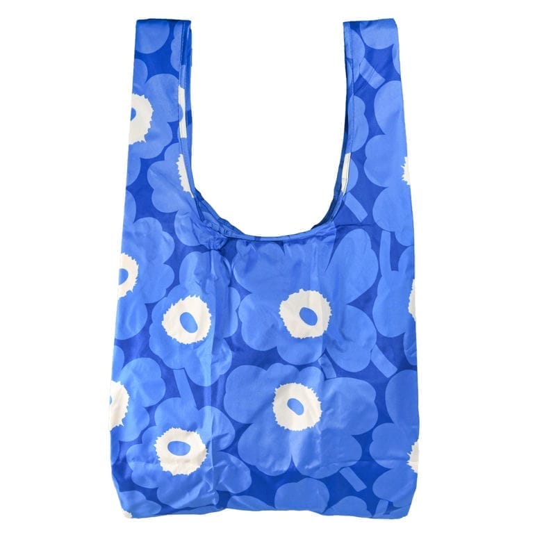 【刺しゅう名入れ可有料】マリメッコ marimekko エコバッグ 買い物袋 スマートバッグ Unikko ウニッコ ブルー 94138 094138 515 北欧 北欧雑貨 北欧デザイン クロネコゆうパケット限定