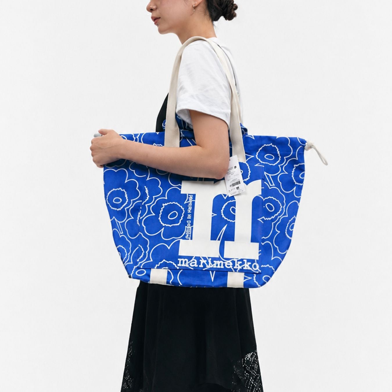 マリメッコ marimekko トートバッグ MONO CITY PIRTO モノ シティ ピイルト ウニッコ レディース ブルー 941580 094150 580 北欧 北欧雑貨 北欧デザイン ネコポス限定