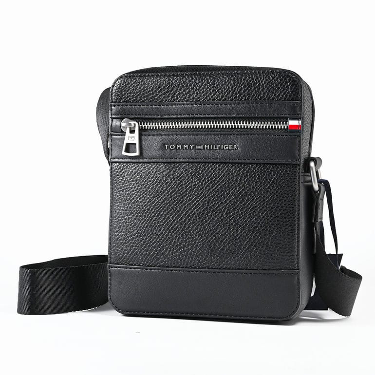 高品質ヨーロッパ輸入モデル トミーヒルフィガー TOMMY HILFIGER バッグ ショルダーバッグ CENTRAL MINI REPORTER メンズ ブラック AM0AM13204 BDS BLACK