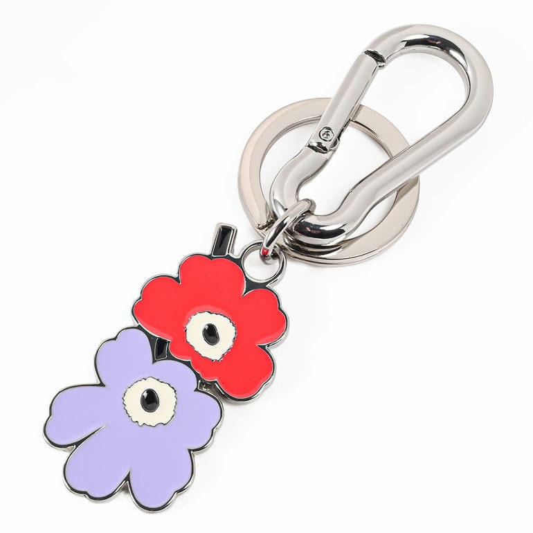 マリメッコ marimekko キーリング キーホルダー Puhallus Unikko ウニッコ Kioski キーチェーン レッド パープル 94172 094172 340 北欧雑貨 北欧デザイン クロネコゆうパケット限定 送料無料【スペシャルラッピング660円(別売り)】
