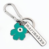 マリメッコ marimekko キーリング キーホルダー Puhallus Unikko ウニッコ Kioski キーチェーン グリーン 94173 094173 610 北欧雑貨 北欧デザイン クロ