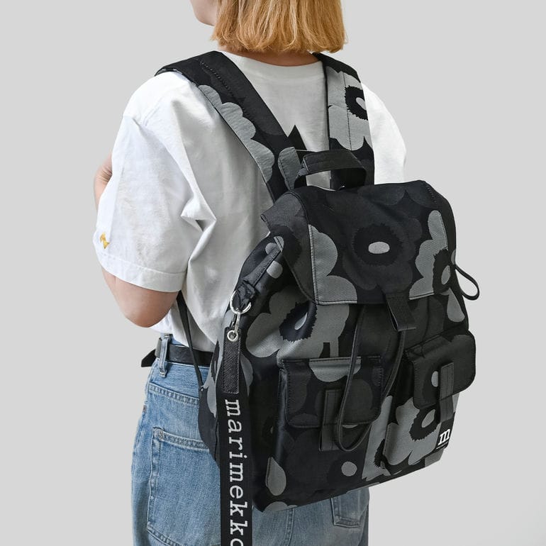 マリメッコ marimekko リュック エブリシング ウニッコ L 花柄 A4収納可 通勤 通学 軽量 レディース バッグ バックパック ブラック グレー ギフト 北欧雑貨 北欧デザイン 94811 094811 990