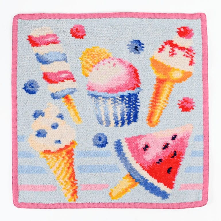 【名入れ可有料】フェイラー FEILER ハンカチ ハンドタオル 25cm レディース リミテッドエディション ICE IN THE SUNSHINE アイス イン ザ シャイン ピンク ネコポス限定 送料無料<br>【スペシャルラッピング660円(別売り)】