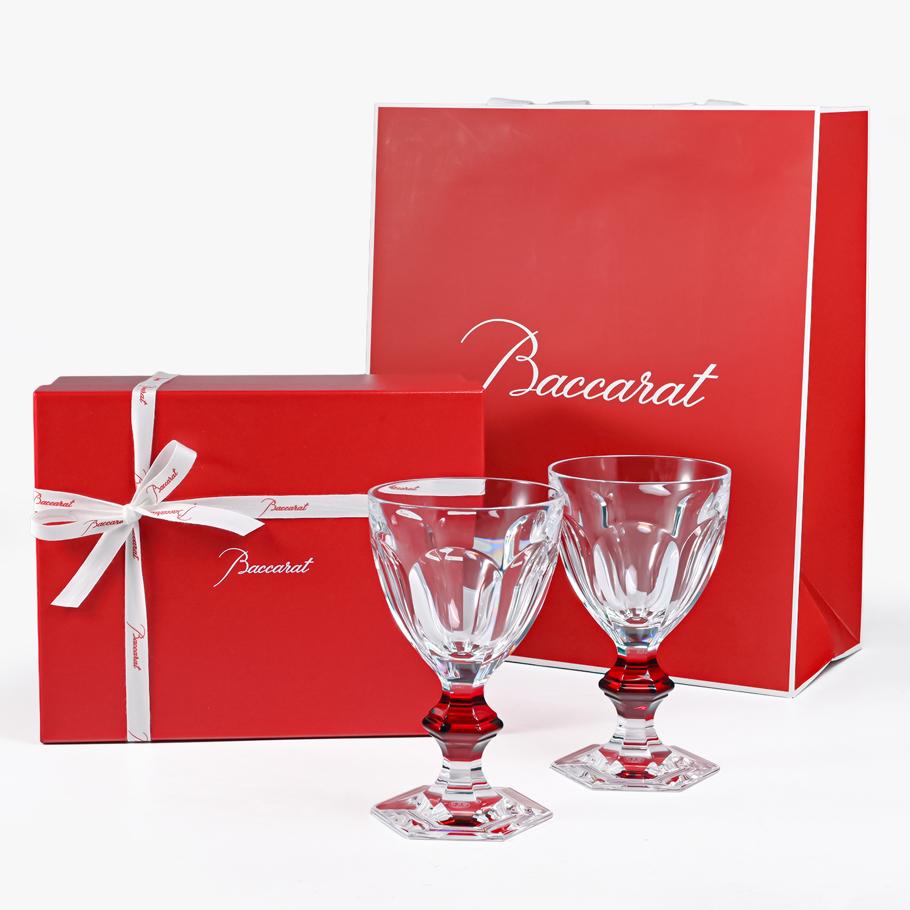 【名入れ可有料】バカラ Baccarat ギフトセット グラス ペア アルクール ワイングラス HARCOURT レッドボタン 2810590 【熨斗対応】 洋食器 <br>【スペシャルラッピング660円(別売り)】