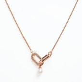 スワロフスキー ネックレス Dazzling Swan ネックレス ピンクゴールド