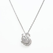 スワロフスキー SWAROVSKI ネックレス Swan スワン ブラック クリア