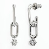 スワロフスキー SWAROVSKI ピアス 2023AW Dextera フープピアス クリア