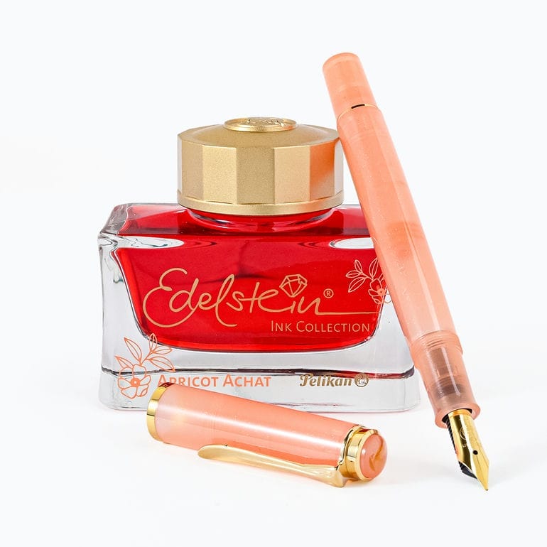 ペリカン Pelikan 万年筆 インクセット 2025限定色 Classic クラシック アプリコット アゲート M200 ペン先EF(極細字) 特別生産品 高級筆記具 万年筆 文房具【スペシャルラッピング660円(別売り)】