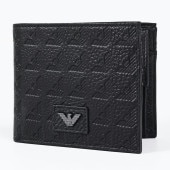 新品未使用　EMPORIO ARMANI 財布　ベルト　セット　レザー　ブラック EMPORIO ARMANI 財布 「エンポリオ アルマーニ」二つ折り