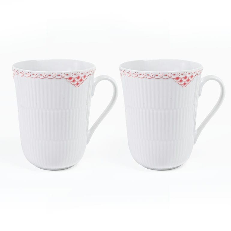 ロイヤルコペンハーゲン ROYAL COPENHAGEN コーラルフルーテッドレース マグカップ ペア 350ml 2個セット 2531033(1073139) 洋食器 テーブルウェア 北欧デザイン<br>【スペシャルラッピング660円(別売り)】
