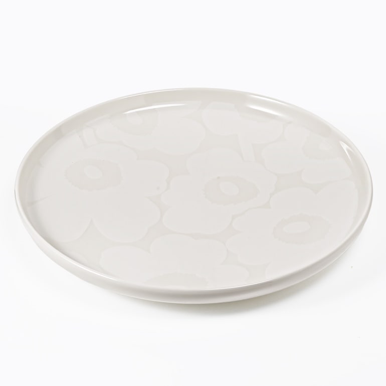 マリメッコ marimekko プレート 25cm Unikko ウニッコ ホワイト 72867 072867 100 大皿 洋食器 テーブルウェア 北欧食器 北欧デザイン<br>【スペシャルラッピング660円(別売り)】