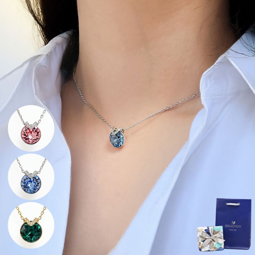 【スペシャルラッピング付き】【純正紙袋付き】スワロフスキー SWAROVSKI ネックレス Bella V 全3種 ギフトセット 23種から選べるスペシャルラッピング