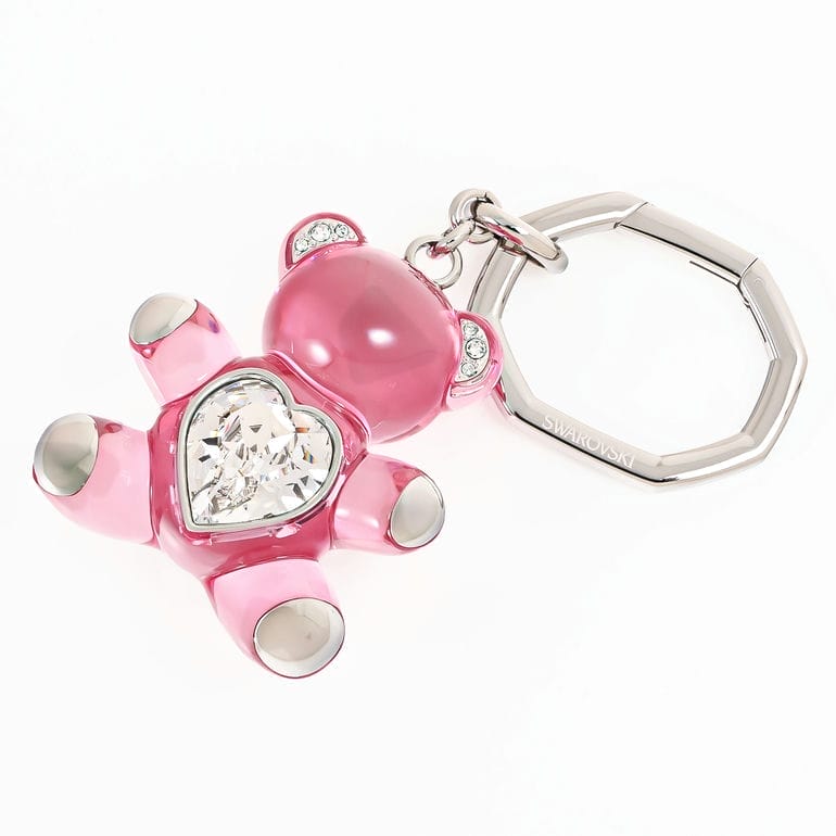 スワロフスキー SWAROVSKI キーリング キーホルダー Teddy テディ クマ 熊 ベア レディース ピンク 5735365 バッグチャーム【スペシャルラッピング660円(別売り)】