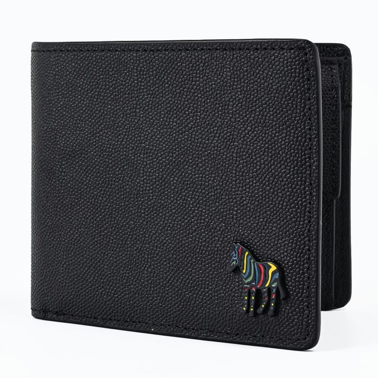 ポールスミス Paul Smith 二つ折り財布 小銭入れ付 PS ゼブラ メンズ ブラック 6078 TMUZEB 79【スペシャルラッピング660円(別売り)】
