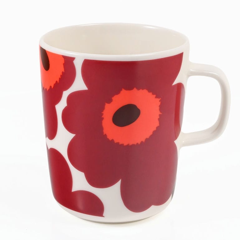 マリメッコ marimekko マグカップ コップ 250ml 2025冬新作 ウニッコ バーガンディ レッド 75646 075646 133 洋食器 北欧食器 北欧デザイン<br>【スペシャルラッピング660円(別売り)】