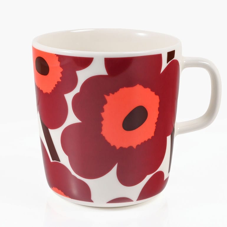 マリメッコ marimekko マグカップ コップ 400ml 2025冬新作 ウニッコ バーガンディ レッド 75647 075647 133 洋食器 テーブルウェア 北欧食器 北欧デザイン<br>【スペシャルラッピング660円(別売り)】