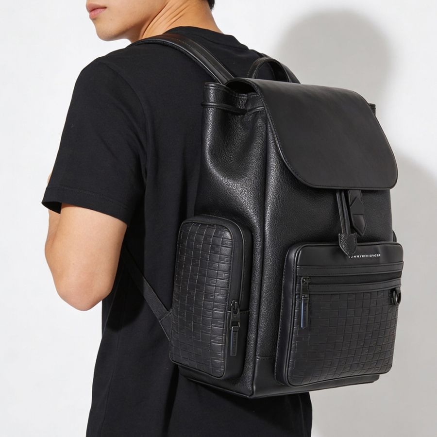 高品質ヨーロッパ輸入モデル トミーヒルフィガー TOMMY HILFIGER 2026SS バッグ バックパック リュック メンズ MODERN FLAG ブラック AM0AM13980 BDS BK