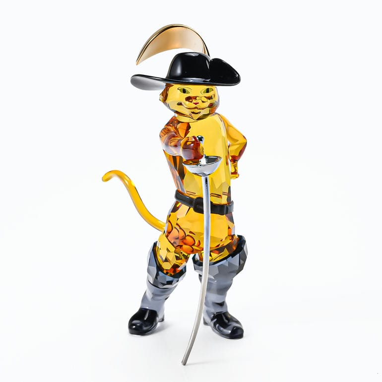 スワロフスキー SWAROVSKI クリスタルフィギュア フィギュリン Shrek シュレック Puss in Boots 長靴を履いた猫 5720460 インテリア オブジェ 置物<br>【スペシャルラッピング660円(別売り)】