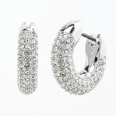 スワロフスキー SWAROVSKI ピアス Una ドロップピアス クリア ローズ 