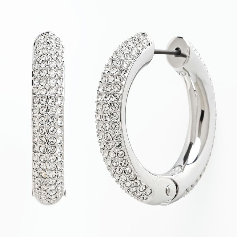 スワロフスキー SWAROVSKI ピアス Dextera ミディアム フープピアス クリア シルバー 5651392 ジュエリー アクセサリー<br>【スペシャルラッピング660円(別売り)】