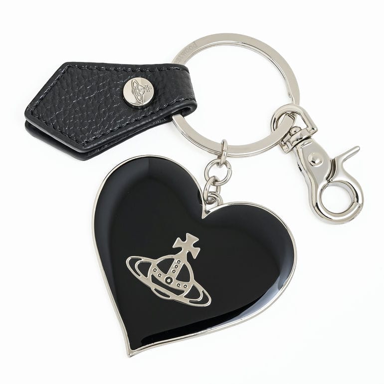 ヴィヴィアンウエストウッド Vivienne Westwood キーリング キーホルダー チャーム MIRROR HEART ORB ハート オーブ ブラック 8203011WU OM0014 N403<br>【スペシャルラッピング660円(別売り)】