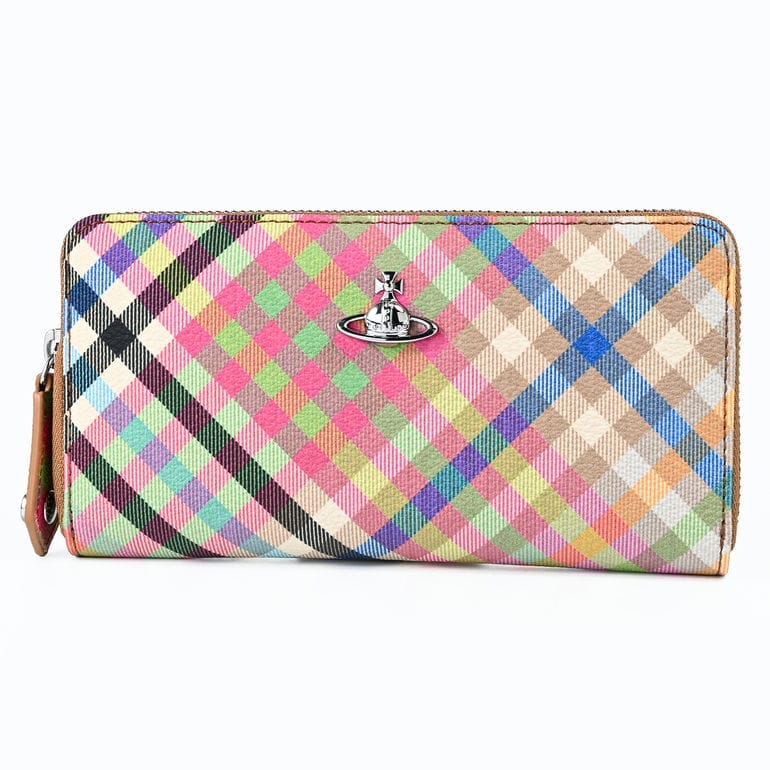 ヴィヴィアンウエストウッド Vivienne Westwood 長財布 ラウンドファスナー 小銭入れ付き ウォレット クラシック レディース チェック柄 マルチカラー 5106005BW S001S O315<br>【スペシャルラッピング660円(別売り)】