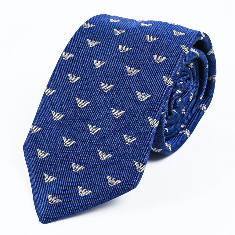 エンポリオ アルマーニ EMPORIO ARMANI ネクタイ メンズ 大剣幅7.5cm シルク100% イーグルロゴ MADE IN ITALY 340075 3R616 05236<br>【スペシャルラッピング660円(別売り)】