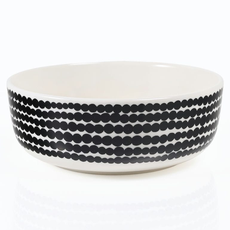 マリメッコ marimekko ボウル 400ml 深鉢 シルトラプータルハ ホワイト ブラック 75531 075531 190 洋食器 テーブルウェア 北欧食器 北欧デザイン<br>【スペシャルラッピング660円(別売り)】