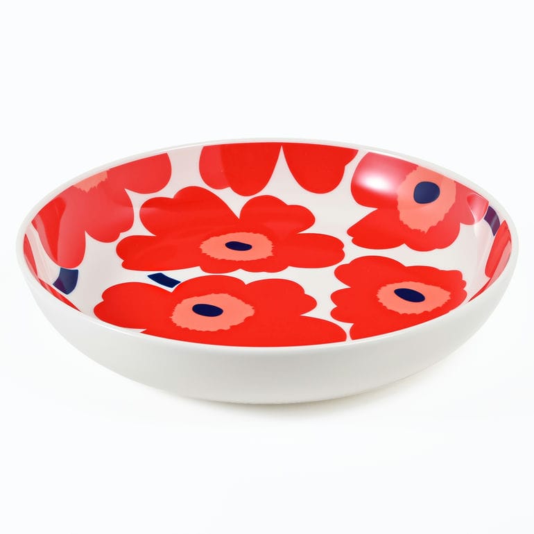 マリメッコ marimekko プレート 20.5cm ウニッコ ホワイト レッド 75538 075538 001 大皿 洋食器 テーブルウェア 北欧食器 北欧デザイン<br>【スペシャルラッピング660円(別売り)】